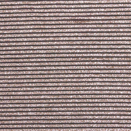 Metallic Silver Glitter and Pink Striped Tulle