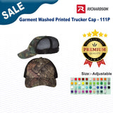 Richardson® Garment Washed Printed Trucker Cap