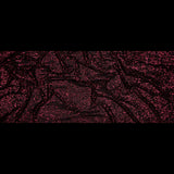 Stretch Mesh with Baby Sequins - Wine Stripes on Black