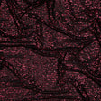 Stretch Mesh with Baby Sequins - Wine Stripes on Black