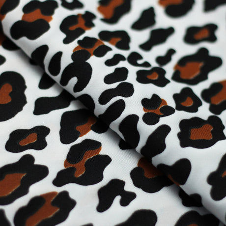 Bedrock Polyester Spandex Fabric - Multi Leopard Print, 58/60" Width (1 Yard)