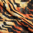 Tiger Polyester Spandex Fabric - Black/Brown Tiger Print, 240 GSM, 58/60" Width (1 Yard)