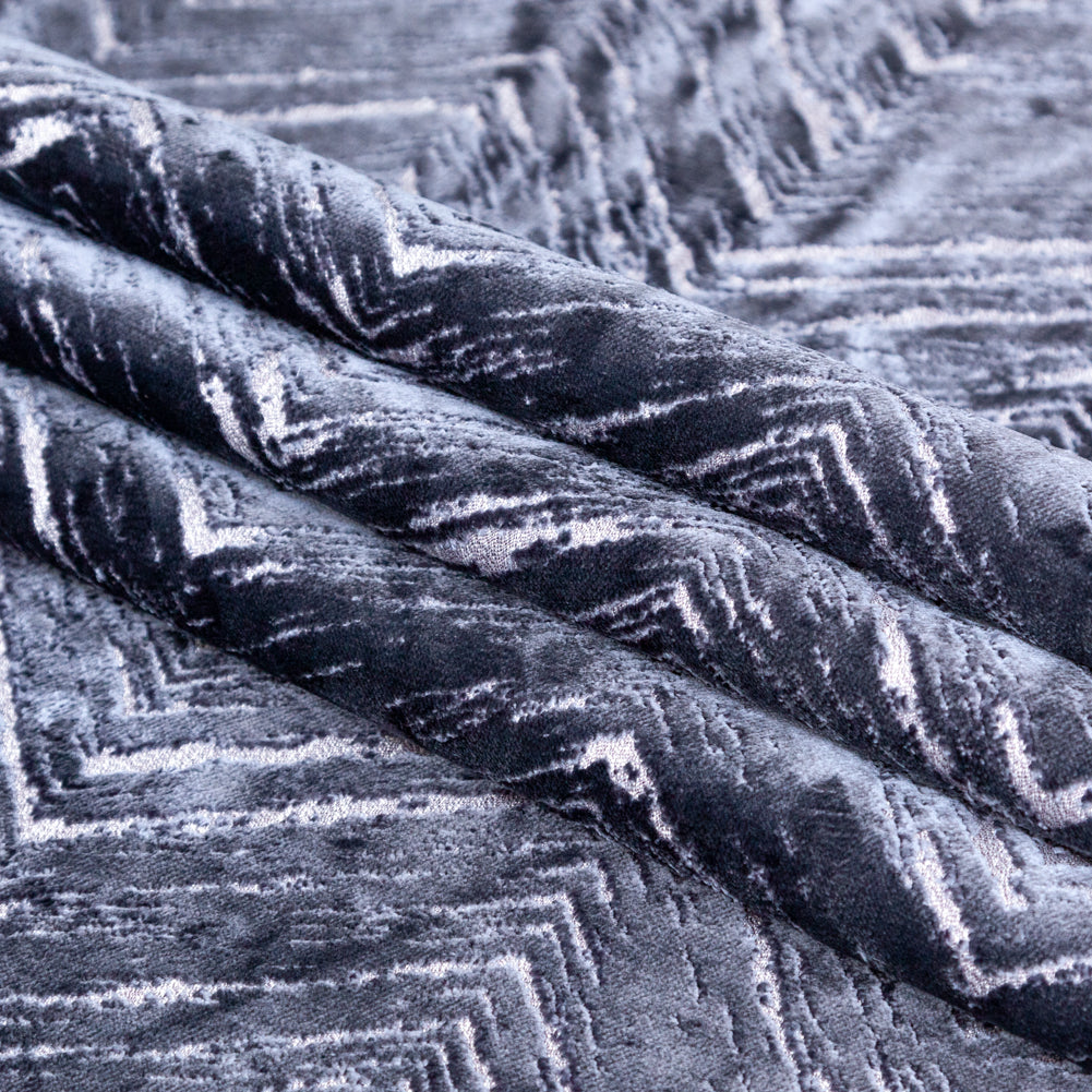 Slate Upholstery Velvet Burnout