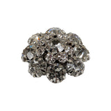 Italian Silver and Crystal Rhinestone Button - 40L/25mm