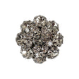 Italian Silver and Crystal Rhinestone Button - 40L/25mm