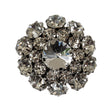 Italian Silver and Crystal Rhinestone Button - 50L/32mm