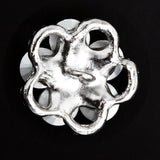 Italian Silver and Crystal Rhinestone Button - 48L/30.5mm