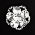 Italian Silver and Crystal Rhinestone Button - 48L/30.5mm