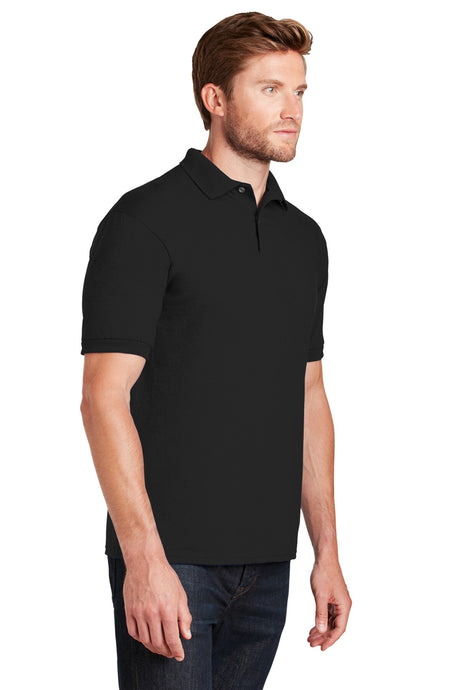 Hanes EcoSmart jersey knit sport shirt with collared polo design