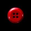 Italian Red 4-Hole Velvet-Faced Plastic Button - 36L/23mm