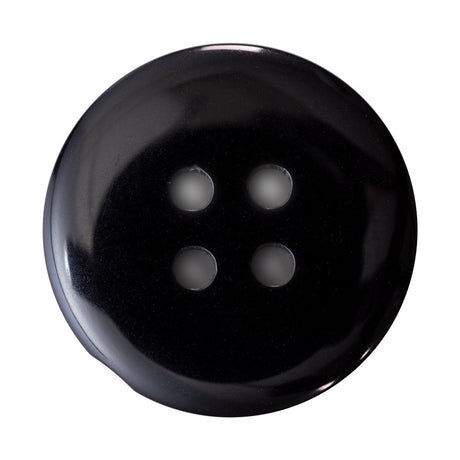 Italian Dark Charcoal 4-Hole Velvet-Faced Plastic Button - 54L/34mm