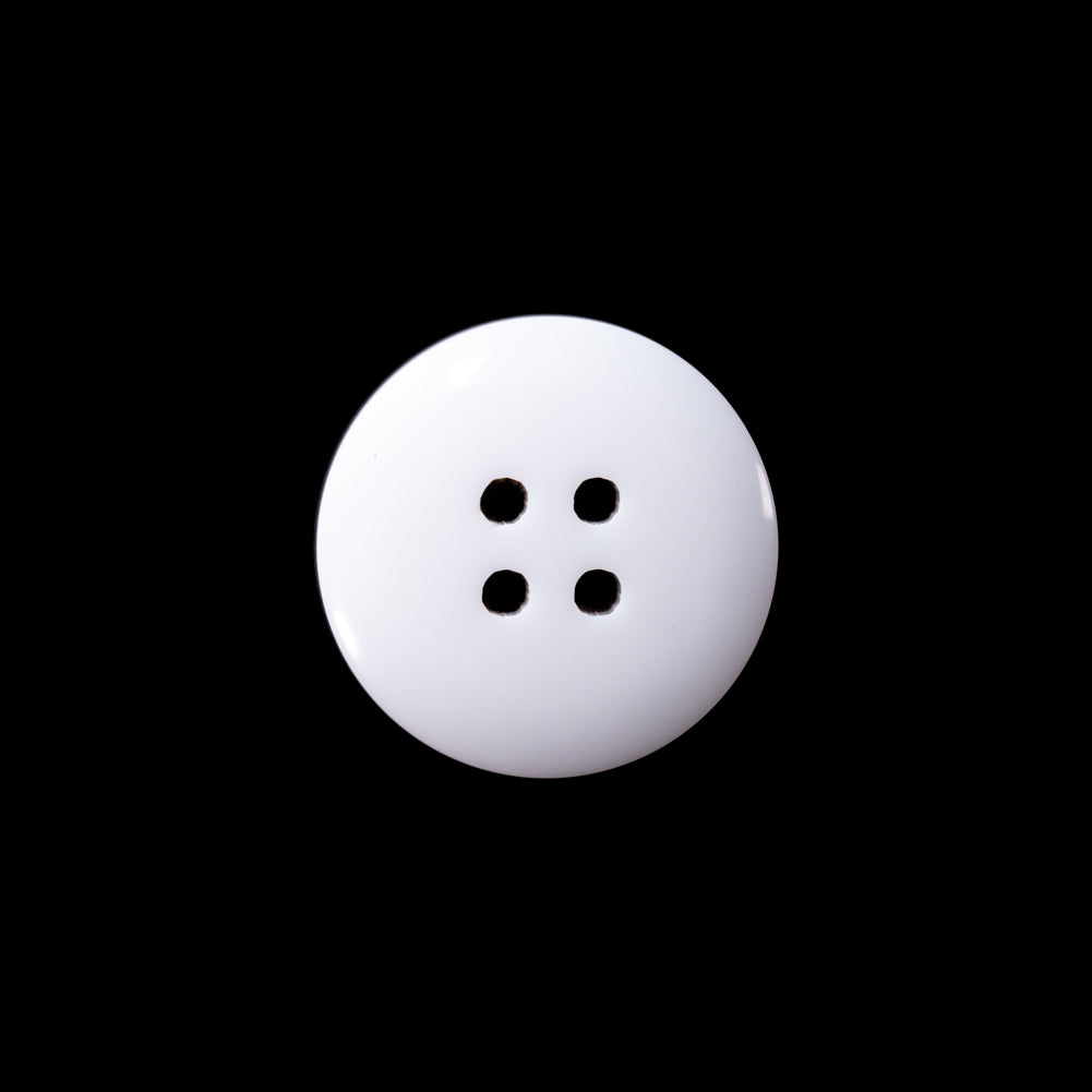 Italian Ivory 4-Hole Velvet-Faced Plastic Button - 28L/18mm