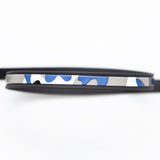 Italian Black and Blue Camouflage Vinyl Striped Rubber Trimming - 0.375"