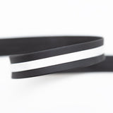 Italian Black and White Vinyl Striped Rubber Trimming - 0.625"