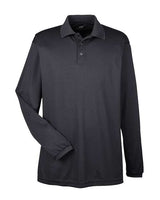 UltraClub Men's Cool & Dry Long Sleeve Mesh Piqué Polo