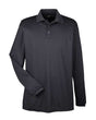 UltraClub Men's Cool & Dry Long Sleeve Mesh Piqué Polo