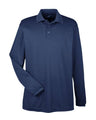 UltraClub Men's Cool & Dry Long Sleeve Mesh Piqué Polo