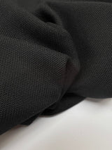 Black Wool Woven Fabric