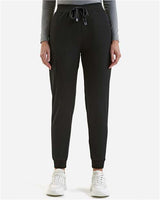 Women's Stretch Jogger Scrub Pants with Ribbed Cuffs & Utility Pockets