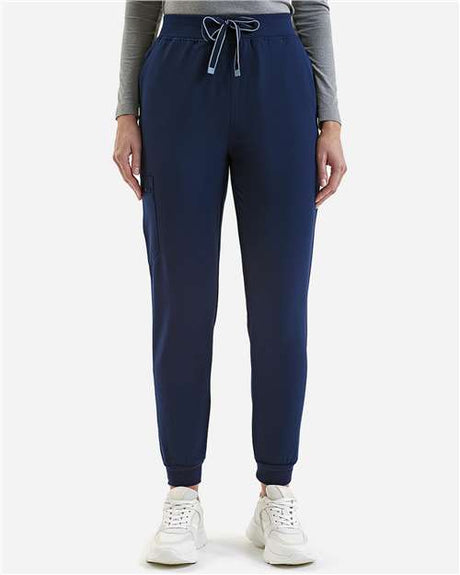 Women's Stretch Jogger Scrub Pants with Ribbed Cuffs & Utility Pockets
