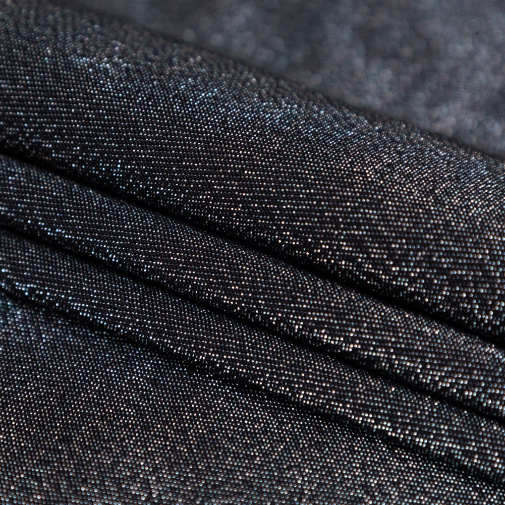 Brittani Metallic Silver and Black Stretch Two-Tone Satin