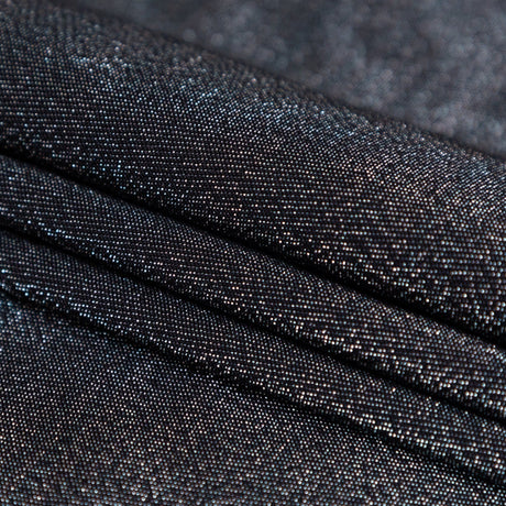Brittani Metallic Silver and Black Stretch Two-Tone Satin