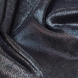 Brittani Metallic Silver and Black Stretch Two-Tone Satin