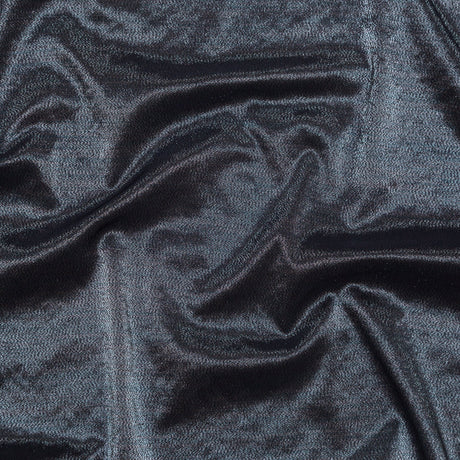 Brittani Metallic Silver and Black Stretch Two-Tone Satin