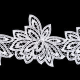Fancy White Floral Venise Lace Trim - 3.5"