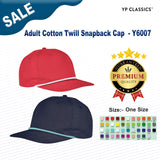 YP Classics® Adult Cotton Twill Snapback Cap