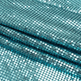 Aluminum Chainmail Fabric Panel, 3mm Tubular - Light Blue - Joan Collection