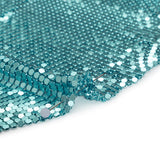 Aluminum Chainmail Fabric Panel, 3mm Tubular - Light Blue - Joan Collection