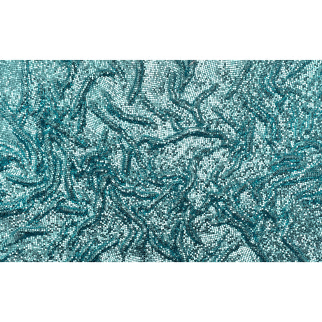 Aluminum Chainmail Fabric Panel, 3mm Tubular - Light Blue - Joan Collection