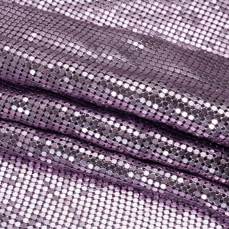 Aluminum Chainmail Fabric Panel, 3mm Tubular - Light Purple - Joan Collection