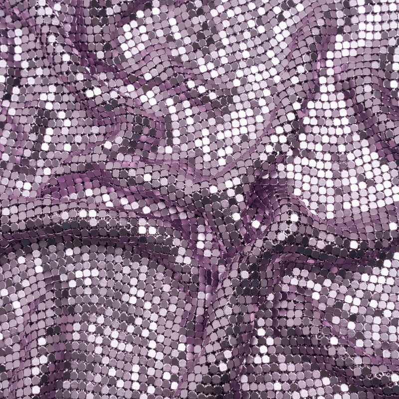 Aluminum Chainmail Fabric Panel, 3mm Tubular - Light Purple - Joan Collection