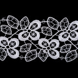 Fancy White Floral Venise Lace Trim - 2.5"