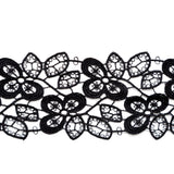 Fancy Black Floral Venise Lace Trim - 2.5"