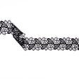 Fancy Black Floral Venise Lace Trim - 2.5"