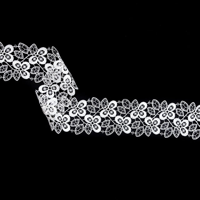 Fancy Ivory Floral Venise Lace Trim - 2.5"