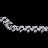 Fancy White Leafy Venise Lace Trim - 2.25"