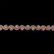 Rose Gold and Crystal Spiral Beaded Rhinestone Trim - 1.25"