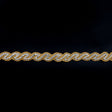 Gold and Crystal Zig Zag Beaded Rhinestone Trim - 1"