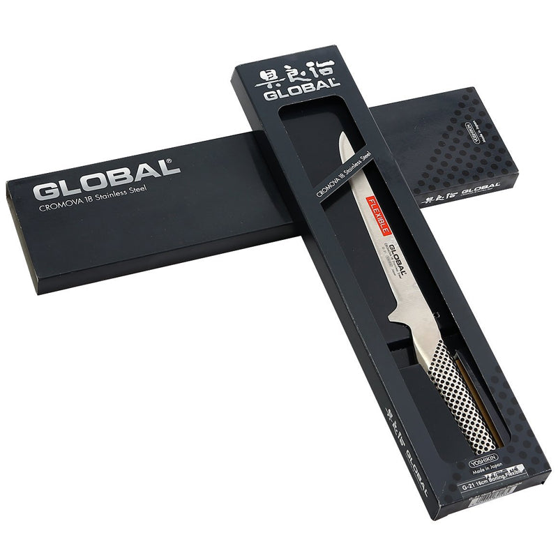 Global Cromova 18 Stainless Steel Flexible Boning Knife, 6 1/4"