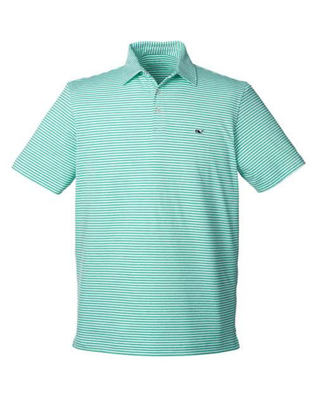 vineyard vines Men's Heathered Winstead Sankaty polo featuring textured styling for comfortable casual wear