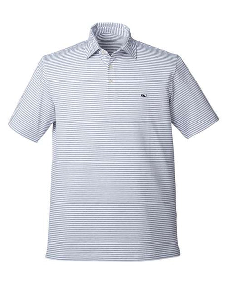 vineyard vines Men's Heathered Winstead Sankaty polo featuring textured styling for comfortable casual wear