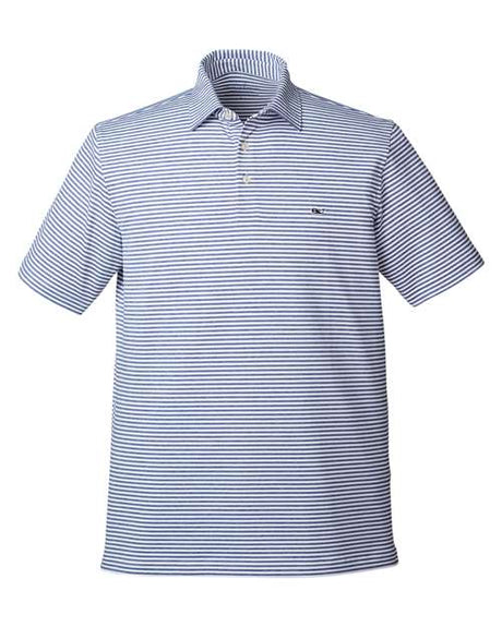 vineyard vines Men's Heathered Winstead Sankaty polo featuring textured styling for comfortable casual wear