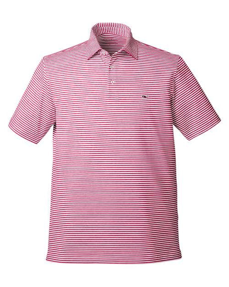 vineyard vines Men's Heathered Winstead Sankaty polo featuring textured styling for comfortable casual wear