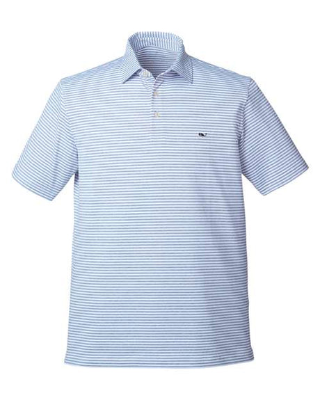 vineyard vines Men's Heathered Winstead Sankaty polo featuring textured styling for comfortable casual wear
