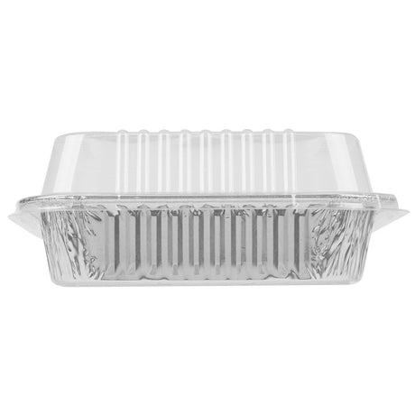 Durable Packaging 9" Square Foil Cake Pan and Lid - 25/Pack