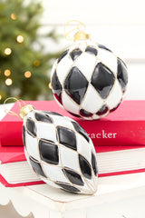 4" - 5.5" Harlequin Glass Ornament
